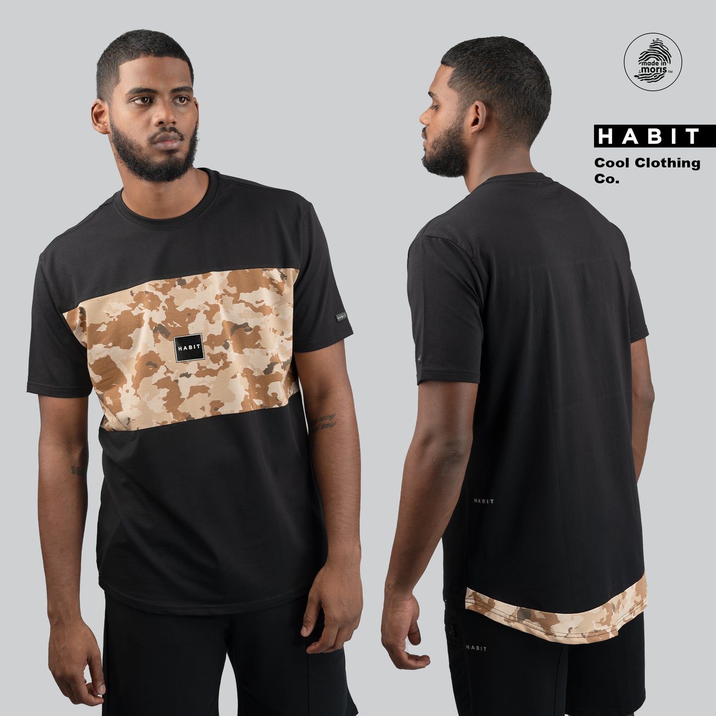 men tshirt camo black