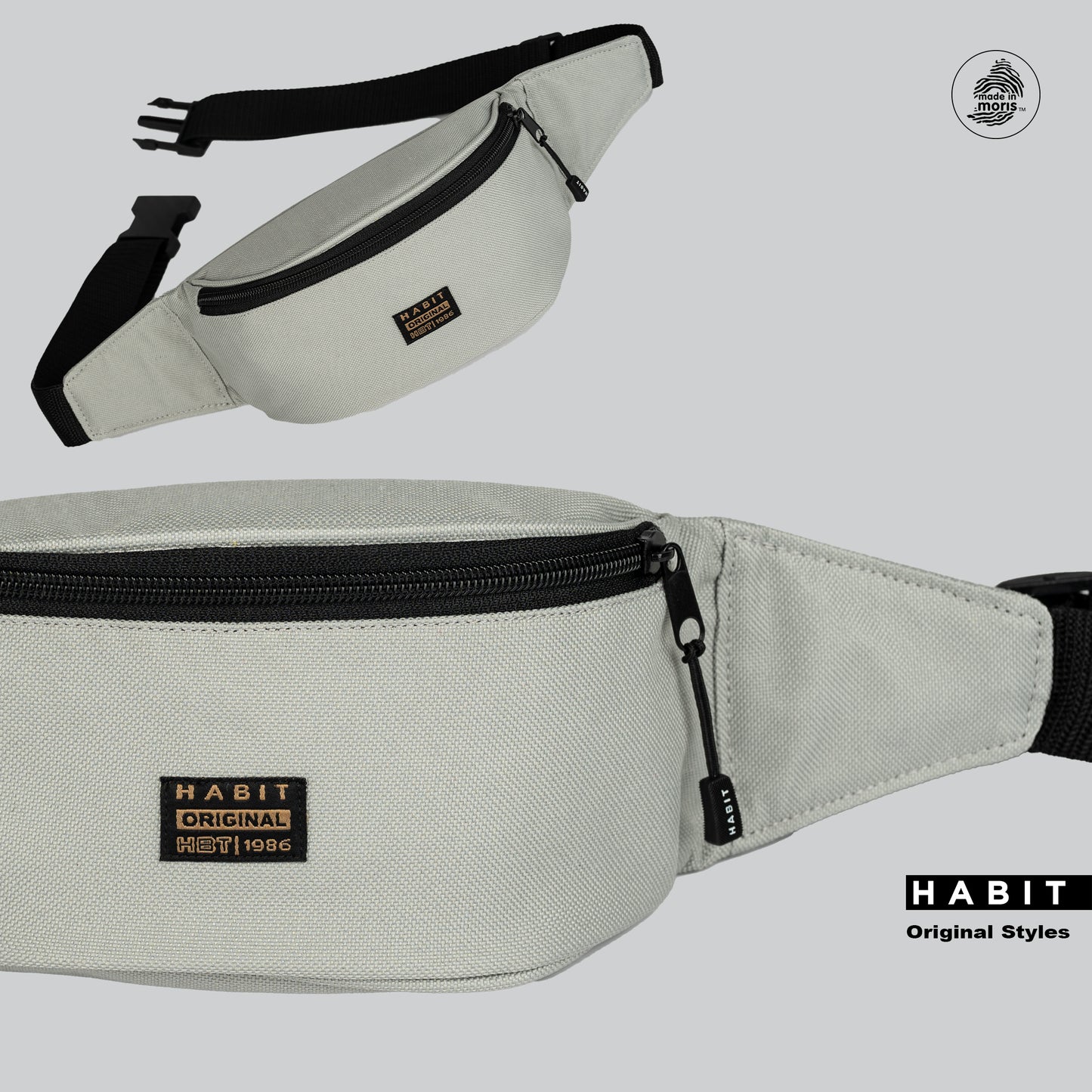 waisbag, sacoche light grey