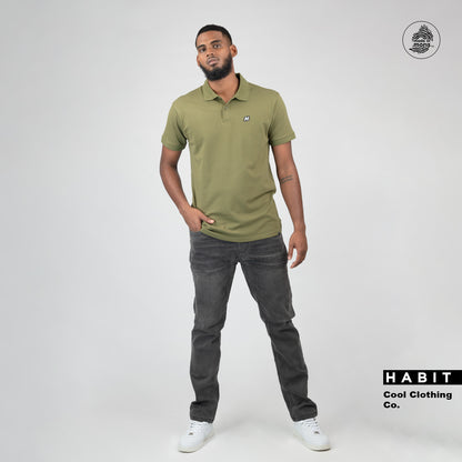 men polo shirt green