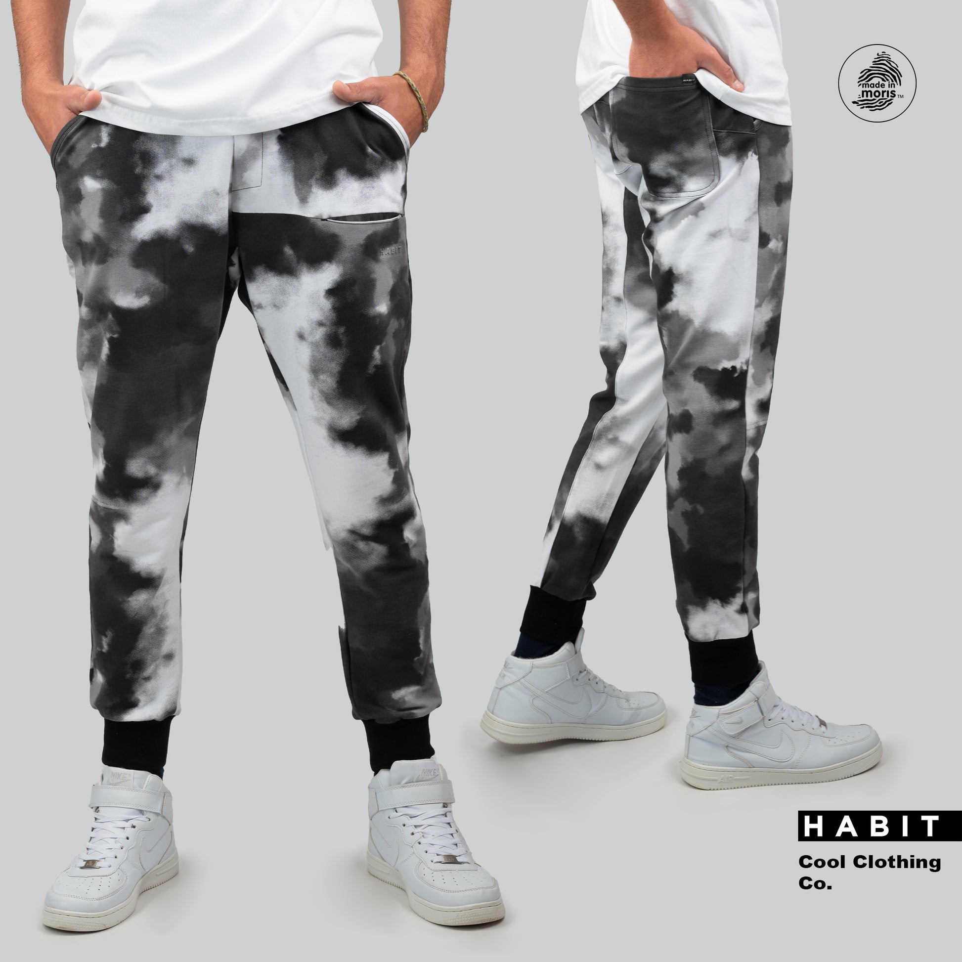 men jogging pants white