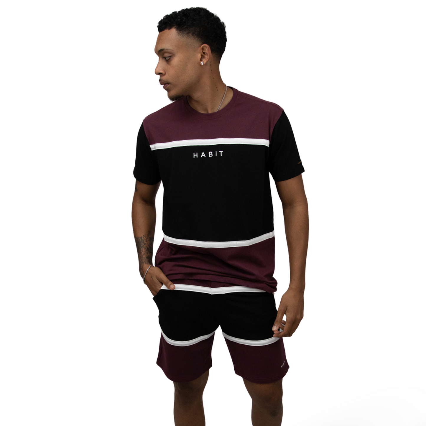 Men T-shirt Burgundy 