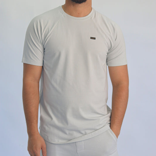 Men T-shirt raglan gray