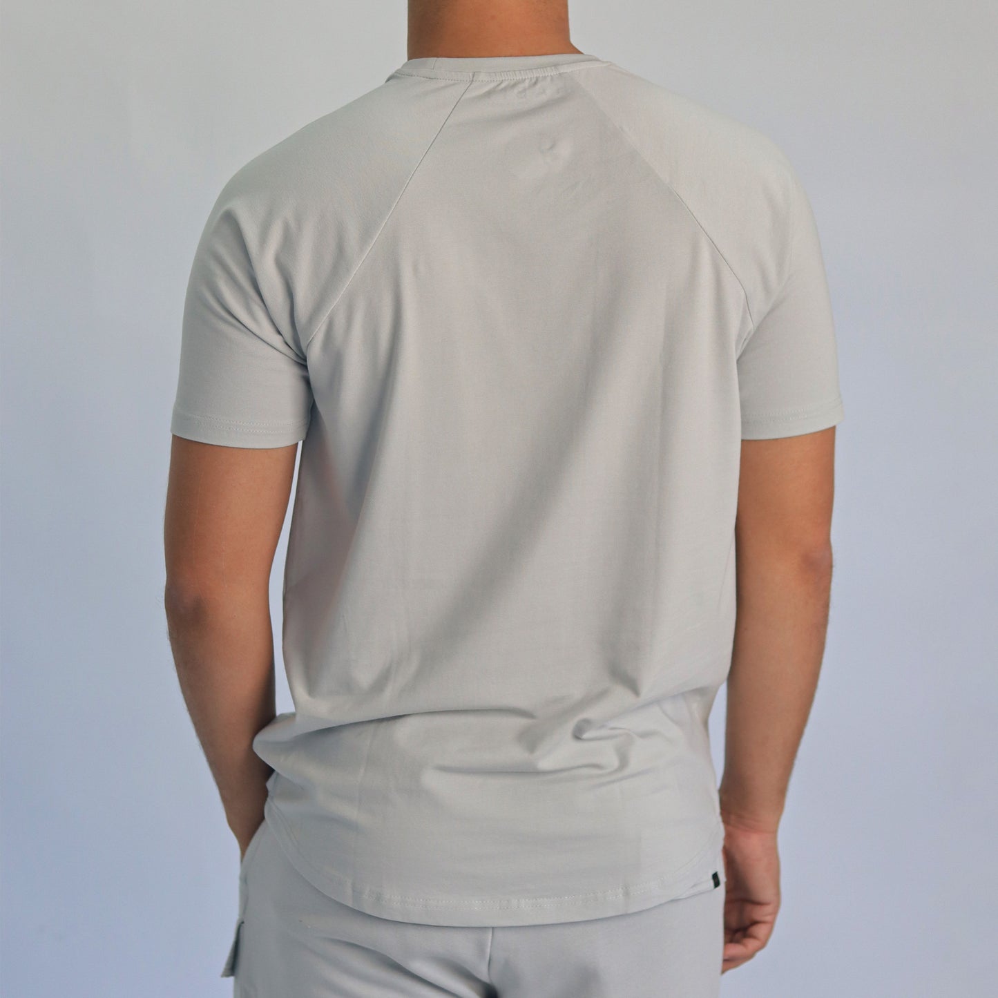 Men T-shirt raglan gray