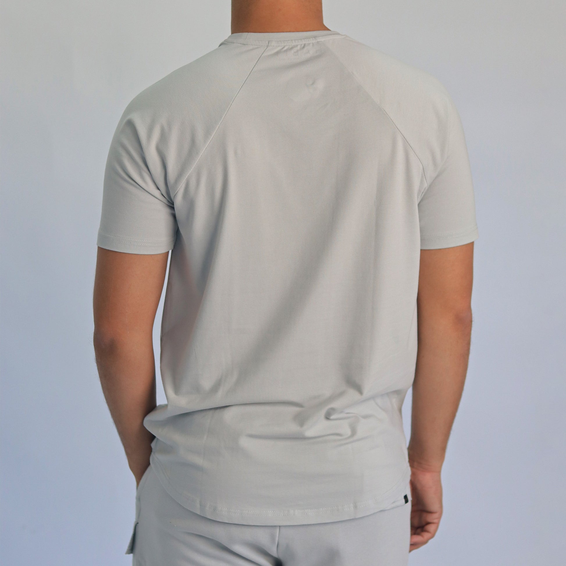 Men T-shirt raglan gray