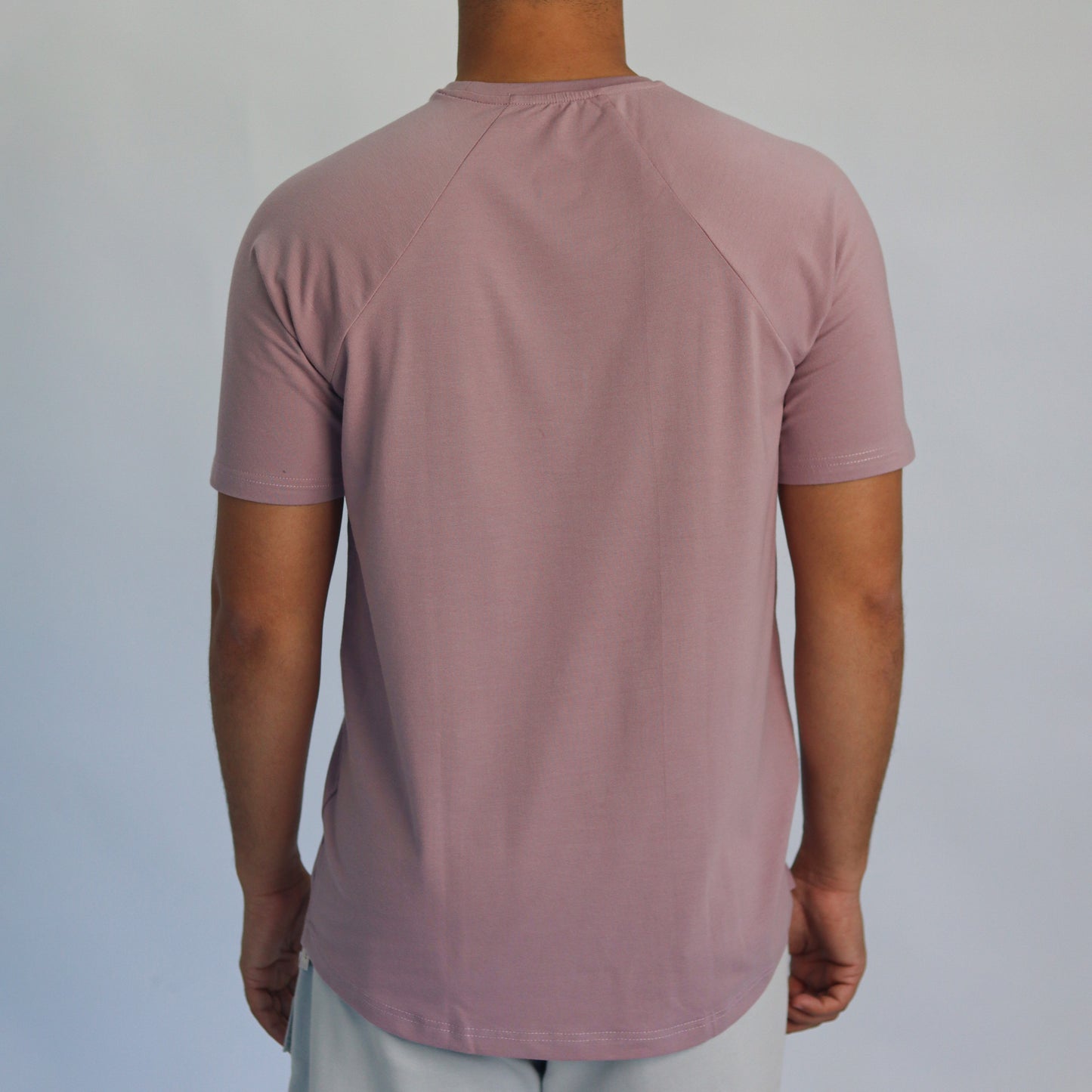 Men T-shirt raglan pink