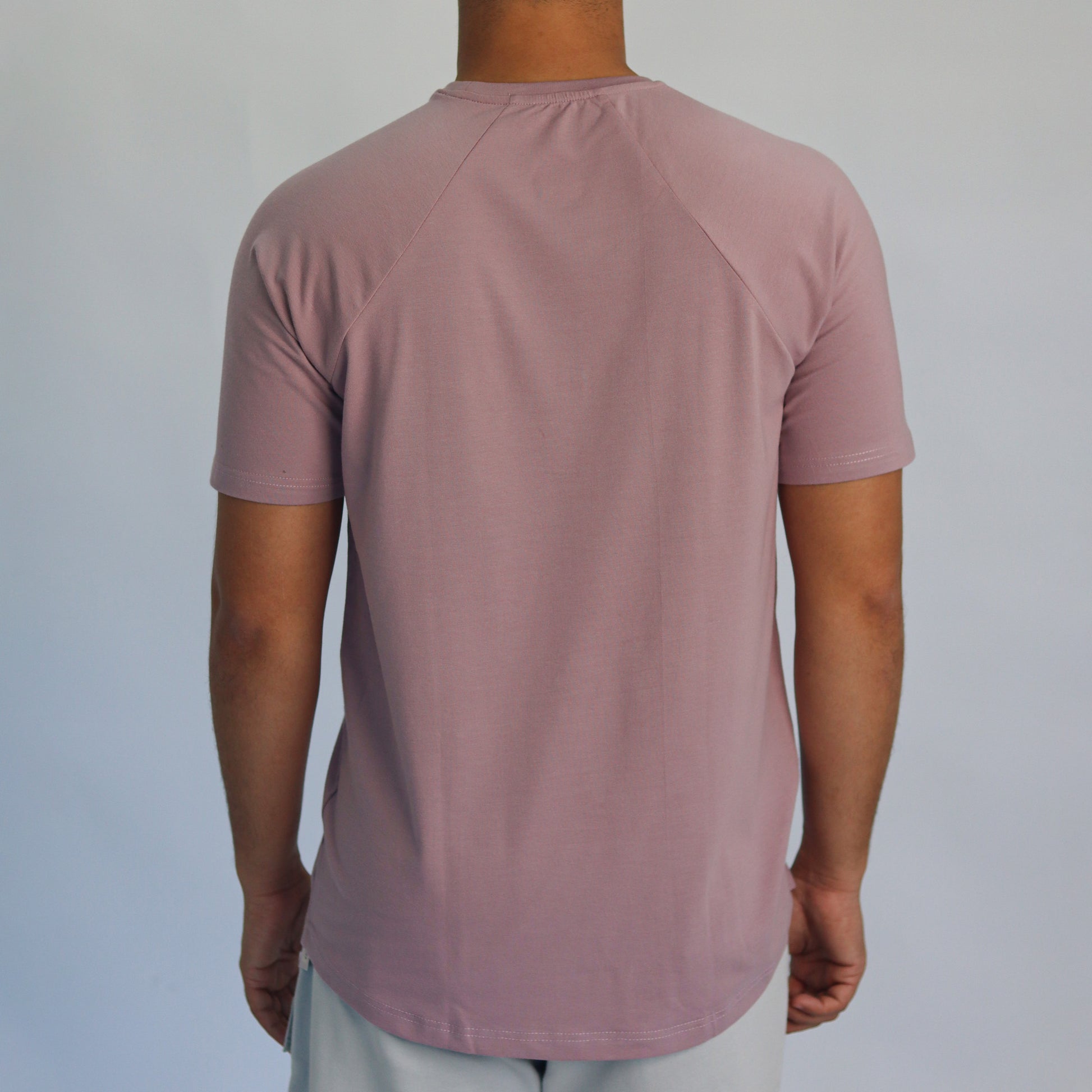 Men T-shirt raglan pink