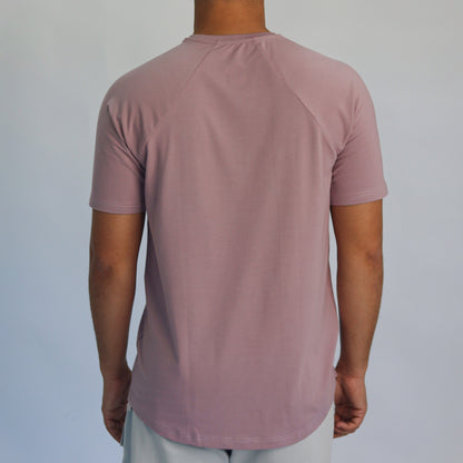 Men T-shirt raglan pink