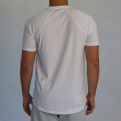 Men T-shirt raglan white