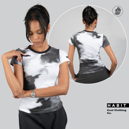 women tshirt white cloudy