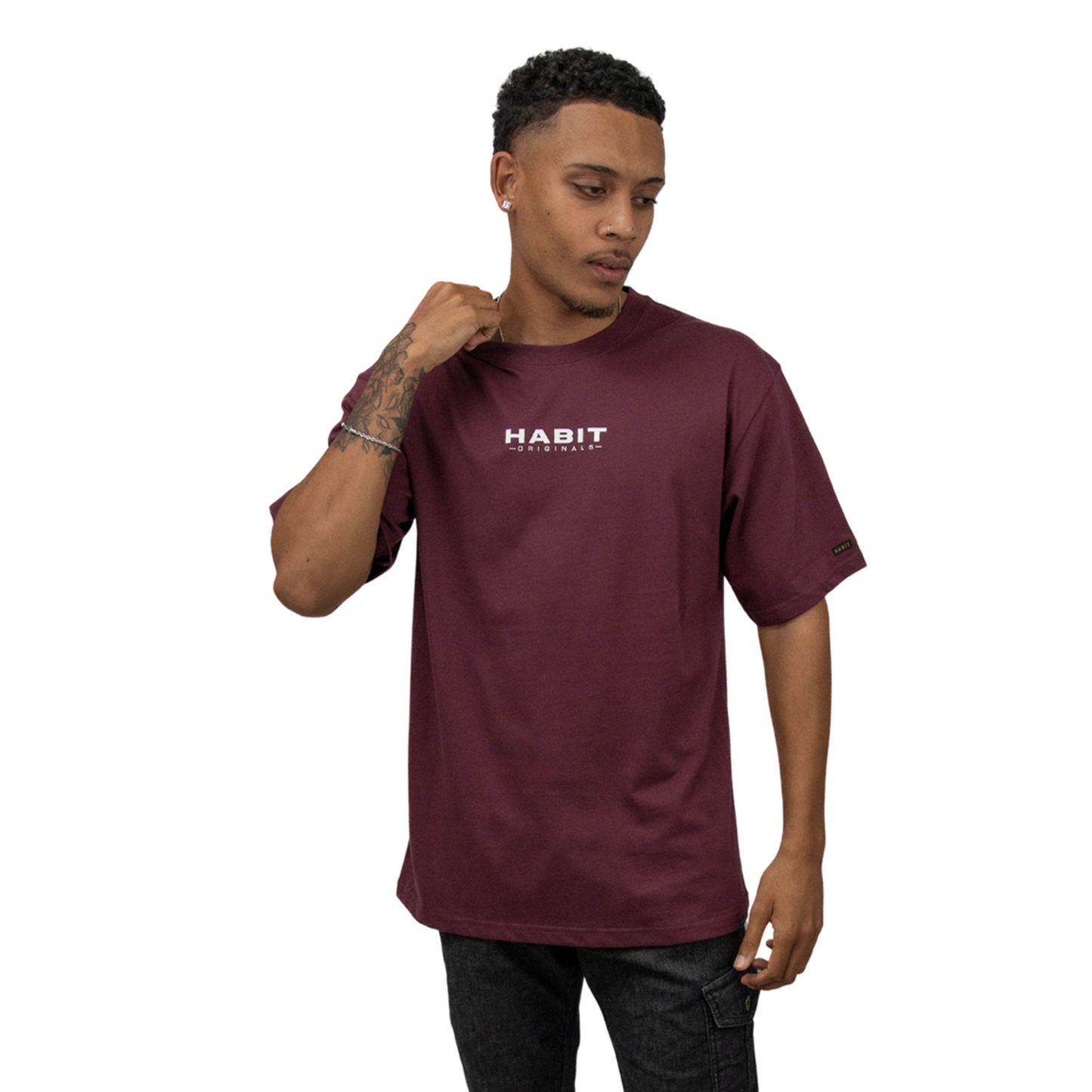 Men T-shirt Burgundy