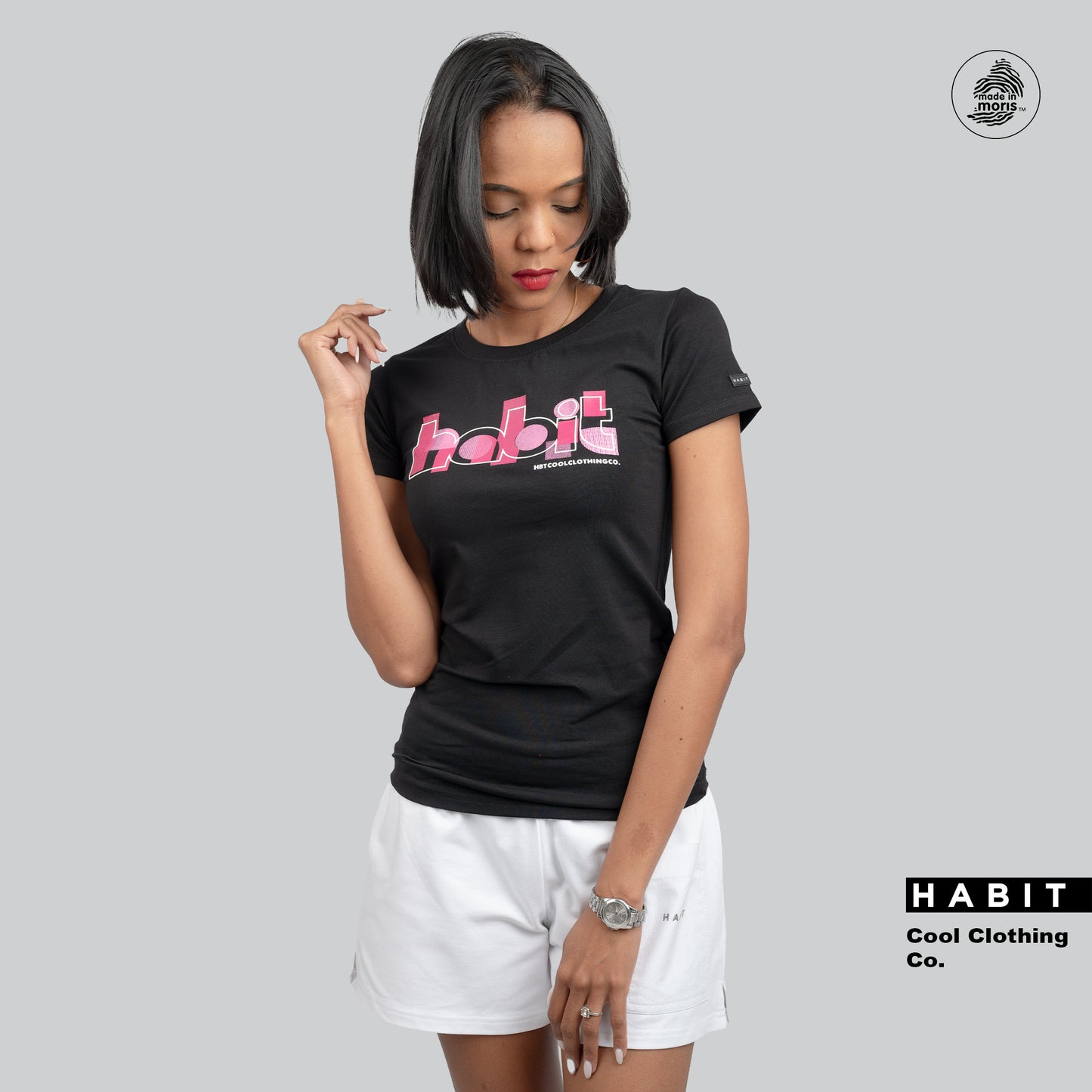 women t-shirt habit black