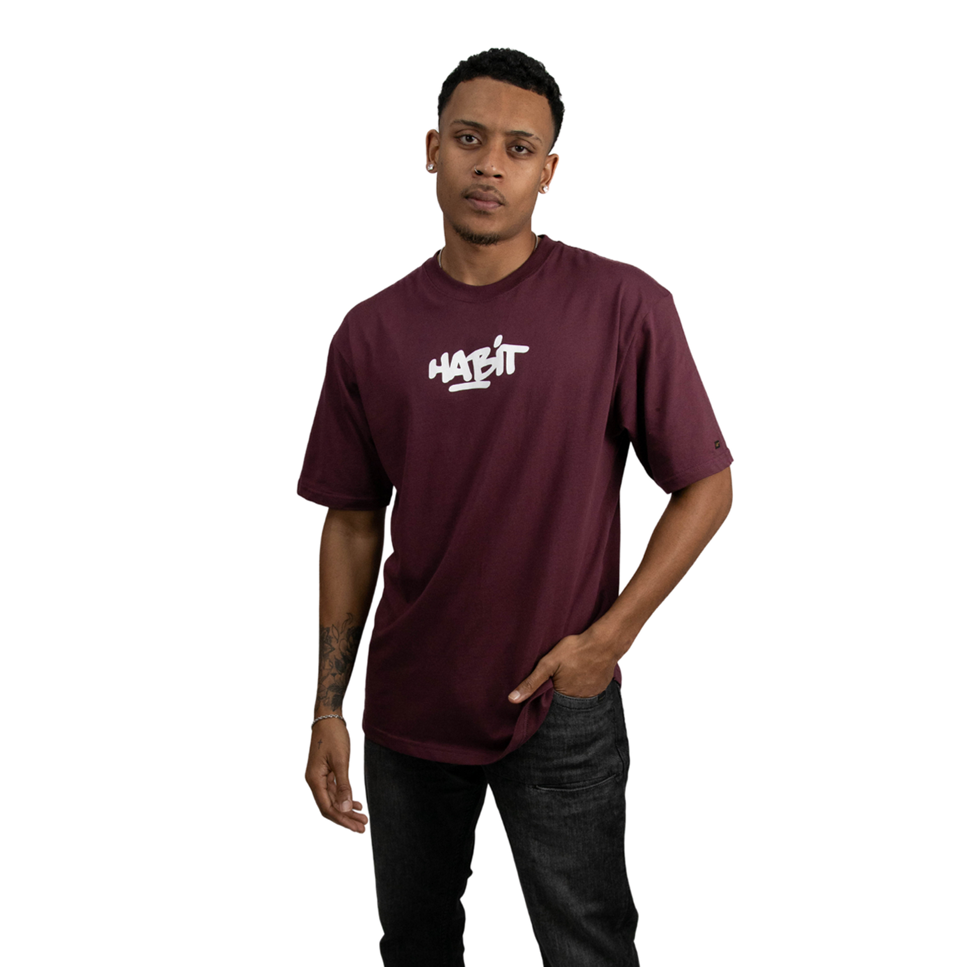 Men T-shirt Burgundy