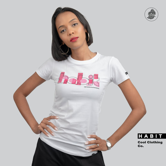 women t-shirt habit white