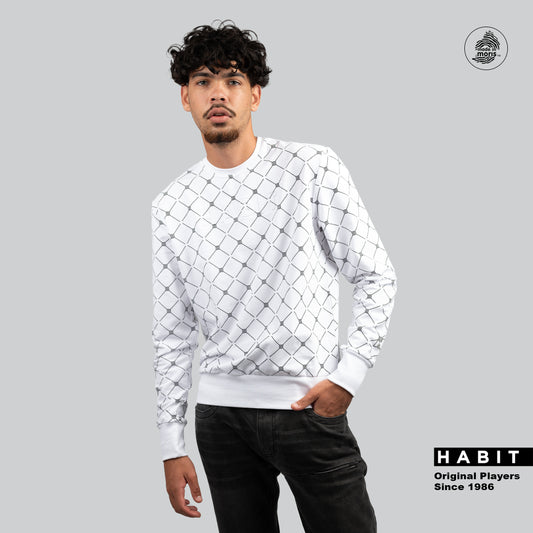 men sweat shirt diamond white