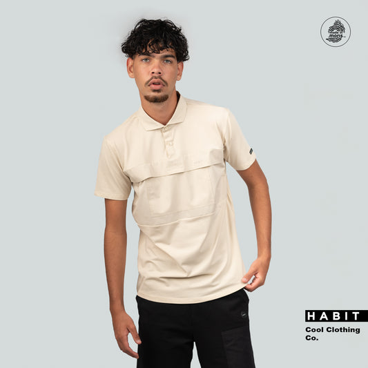 men polo shirt beige