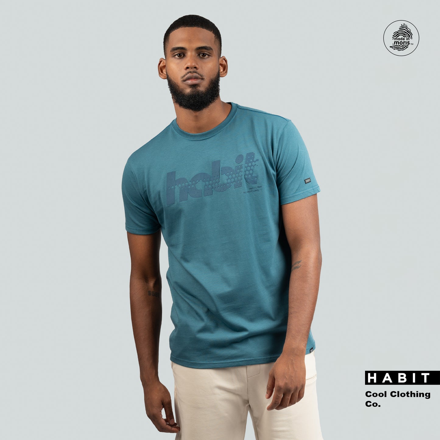 men tshirt habit blue