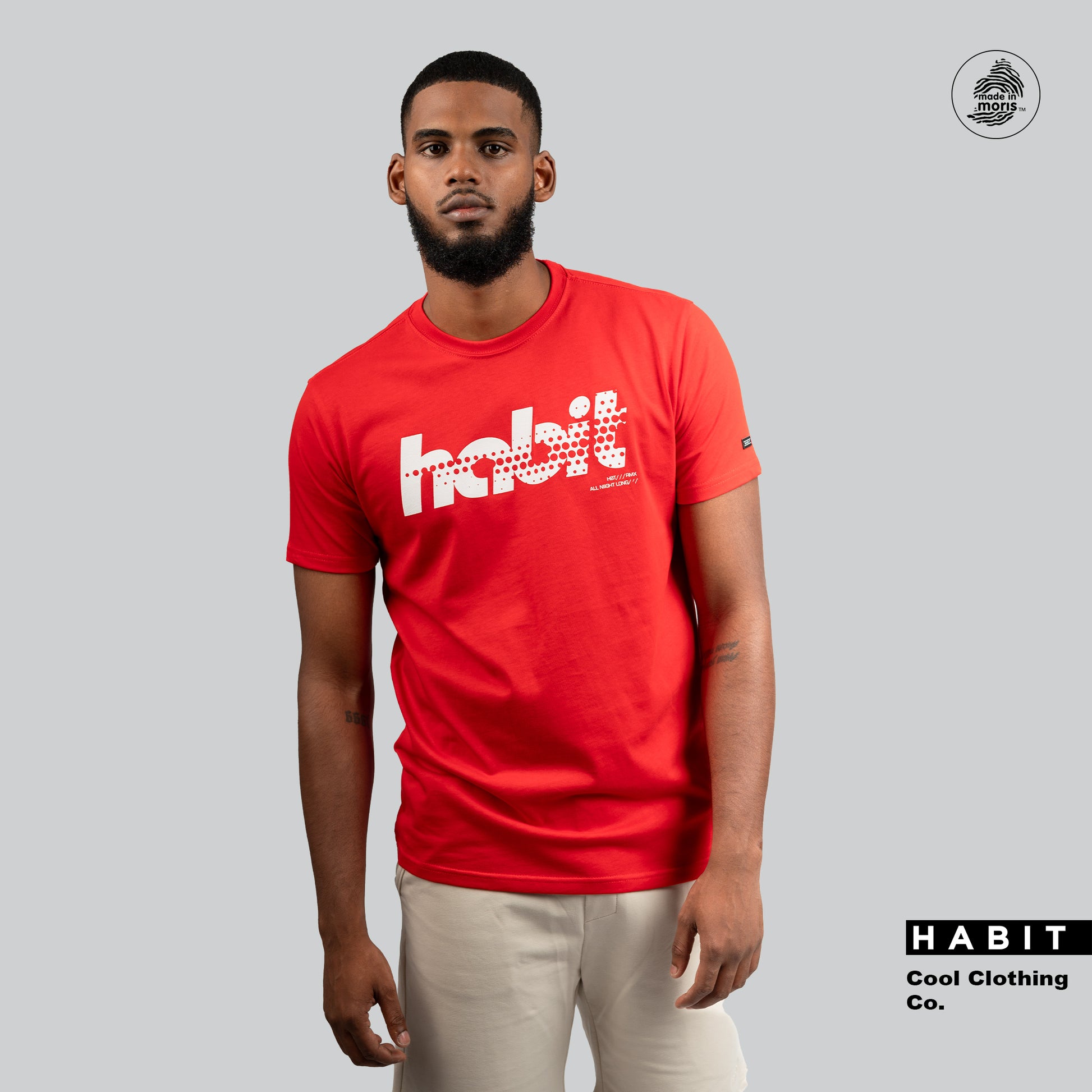 men tshirt habit red