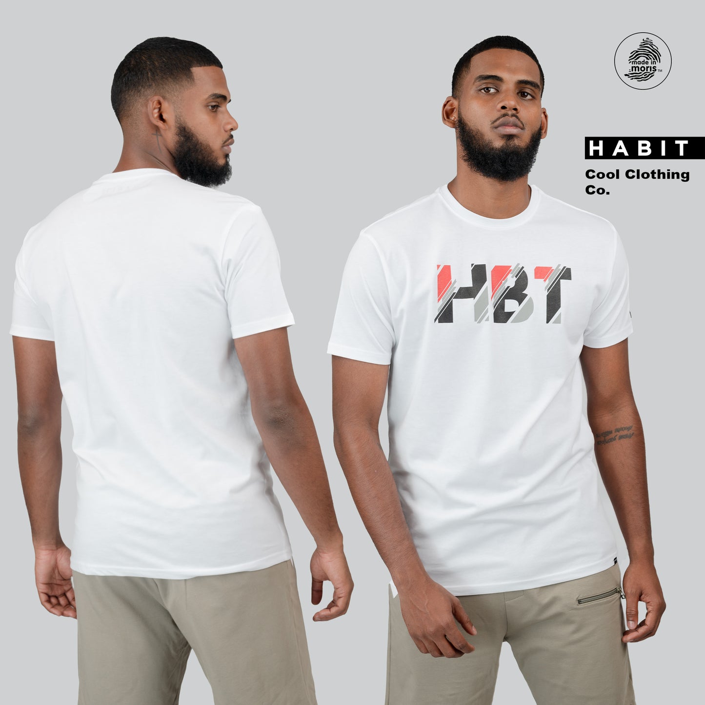 Men t-shirt HBT white