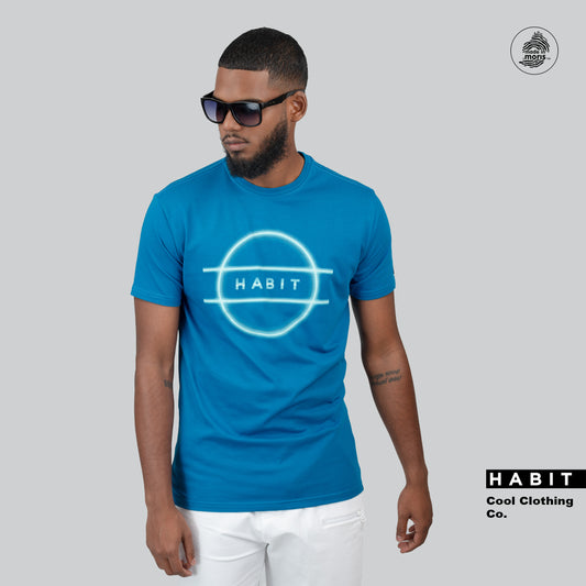 Men t-shirt neon blue