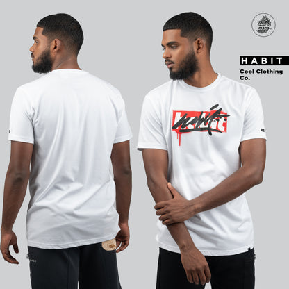 men t-shirt logo white 