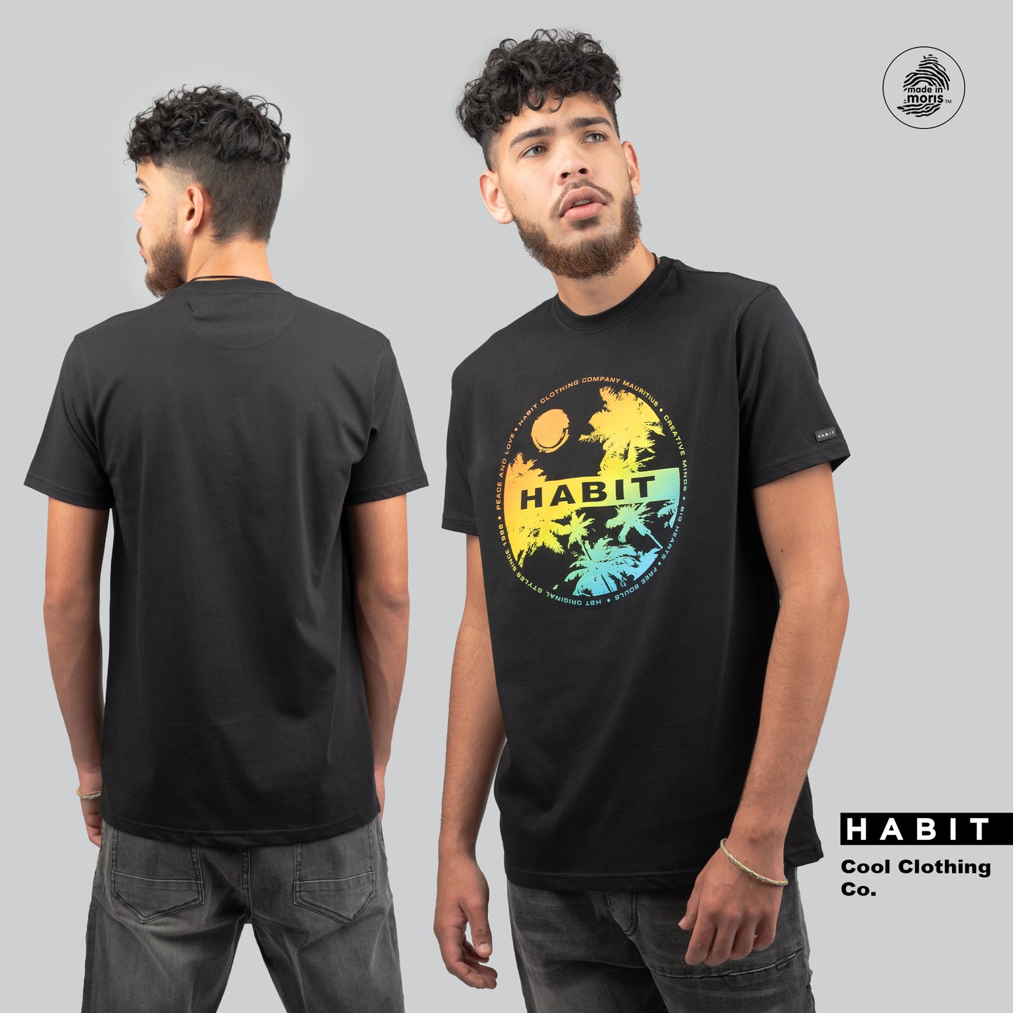 Men t-shirt tourist black