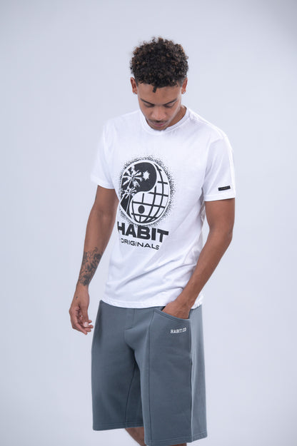 Tropical Ying Yang Basic T-Shirt