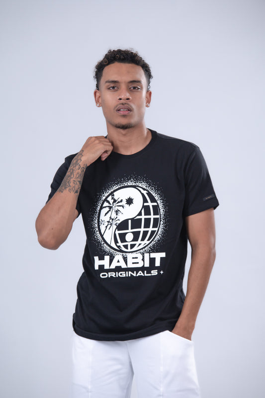 Tropical Ying Yang Basic T-Shirt