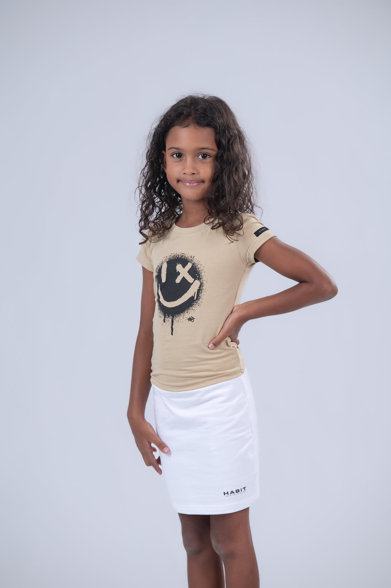 Girls Smiley Gig Fitted T-Shirt