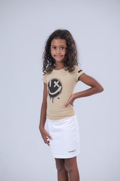 Girls Smiley Gig Fitted T-Shirt