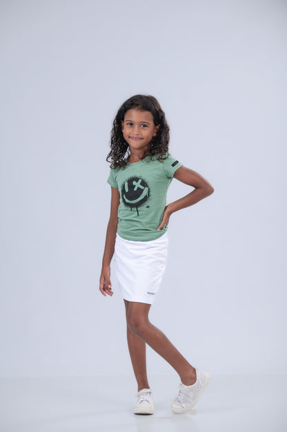 Girls Smiley Gig Fitted T-Shirt
