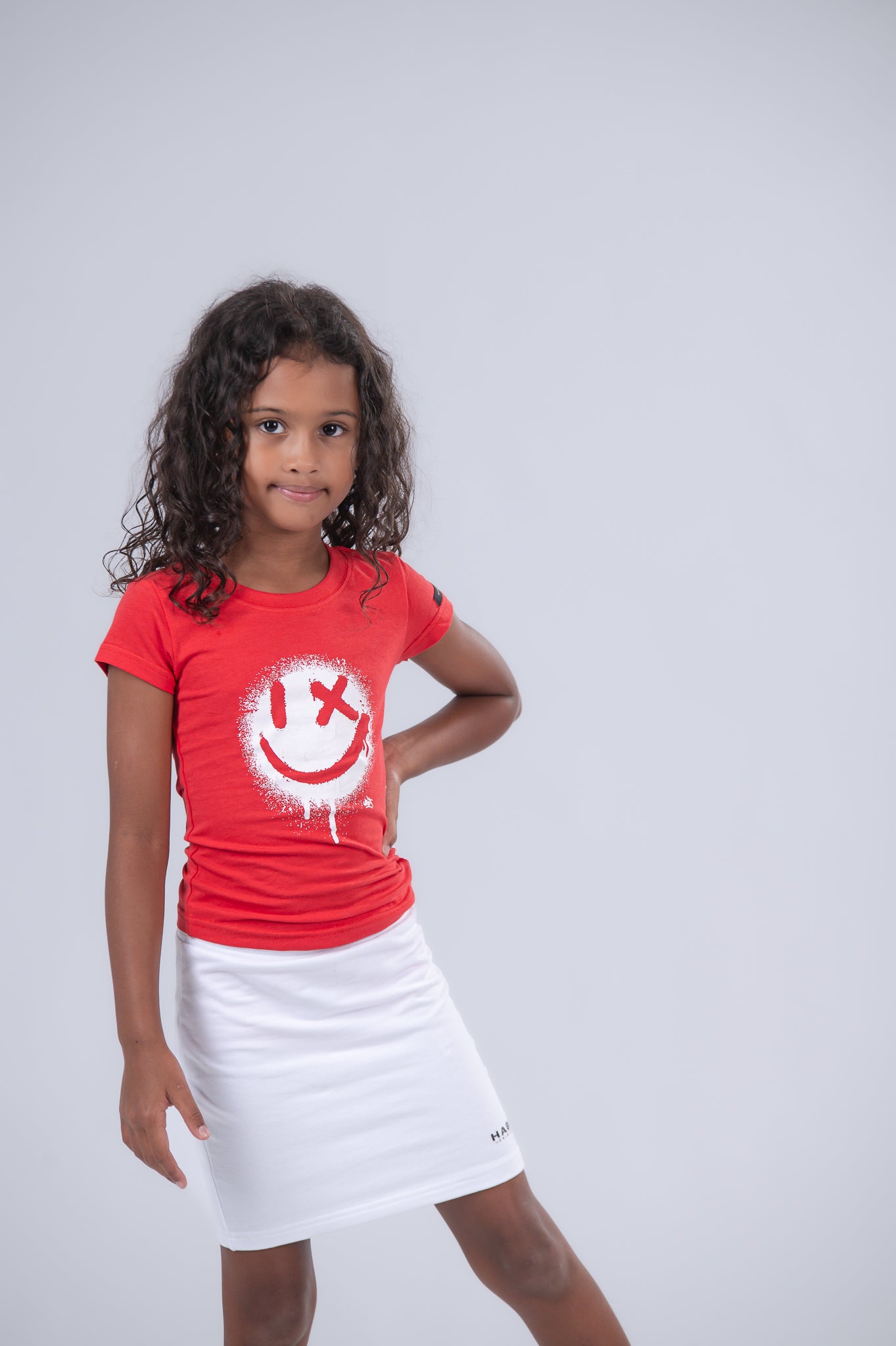 Girls Smiley Gig Fitted T-Shirt
