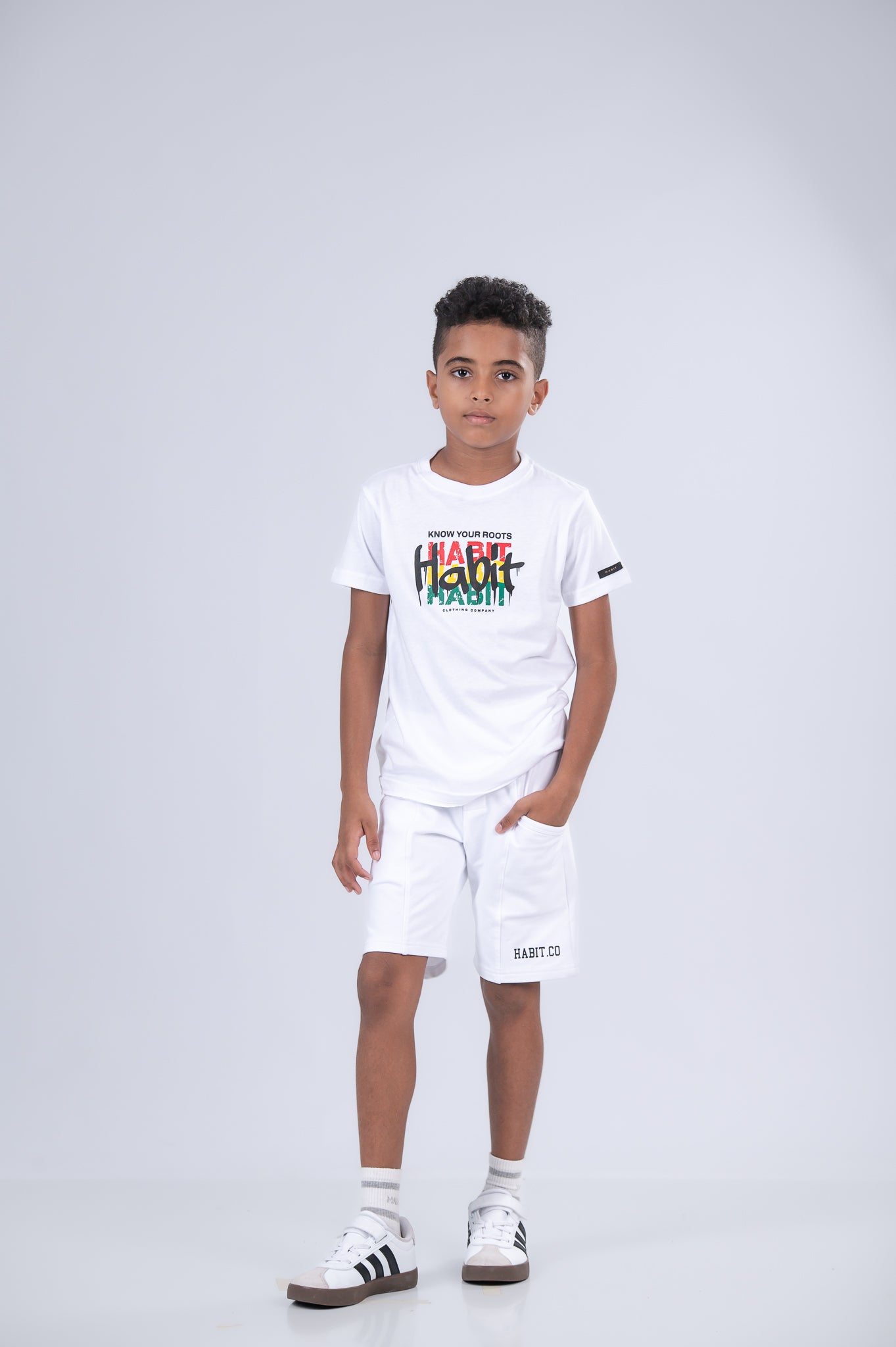 Boys Drip Roots Sun Basic T-Shirt