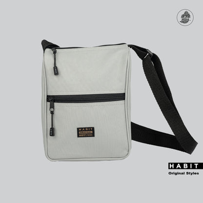 Crossbody bag, sacoche grey white