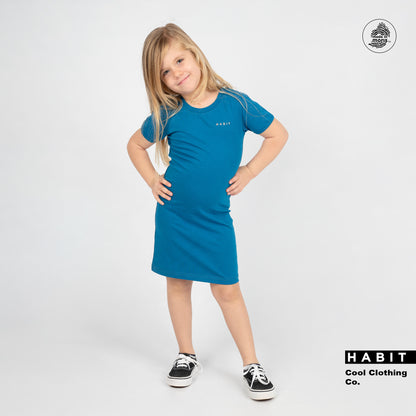 kid girl dress blue