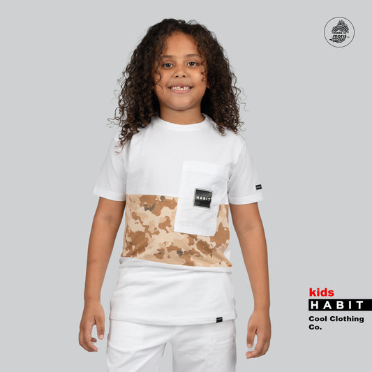 kid boy tshirt camo white