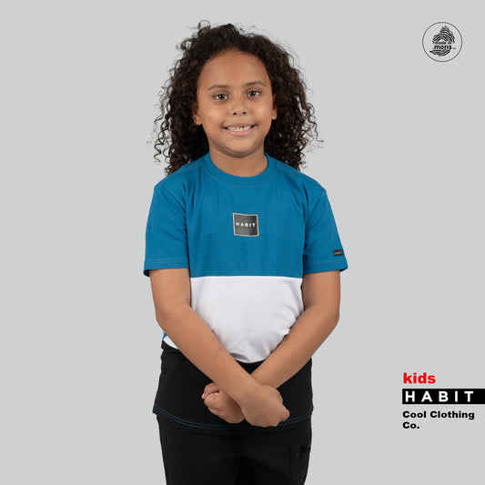 kid boy tshirt tricolor blue