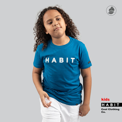 boy kid tshirt logo habit blue