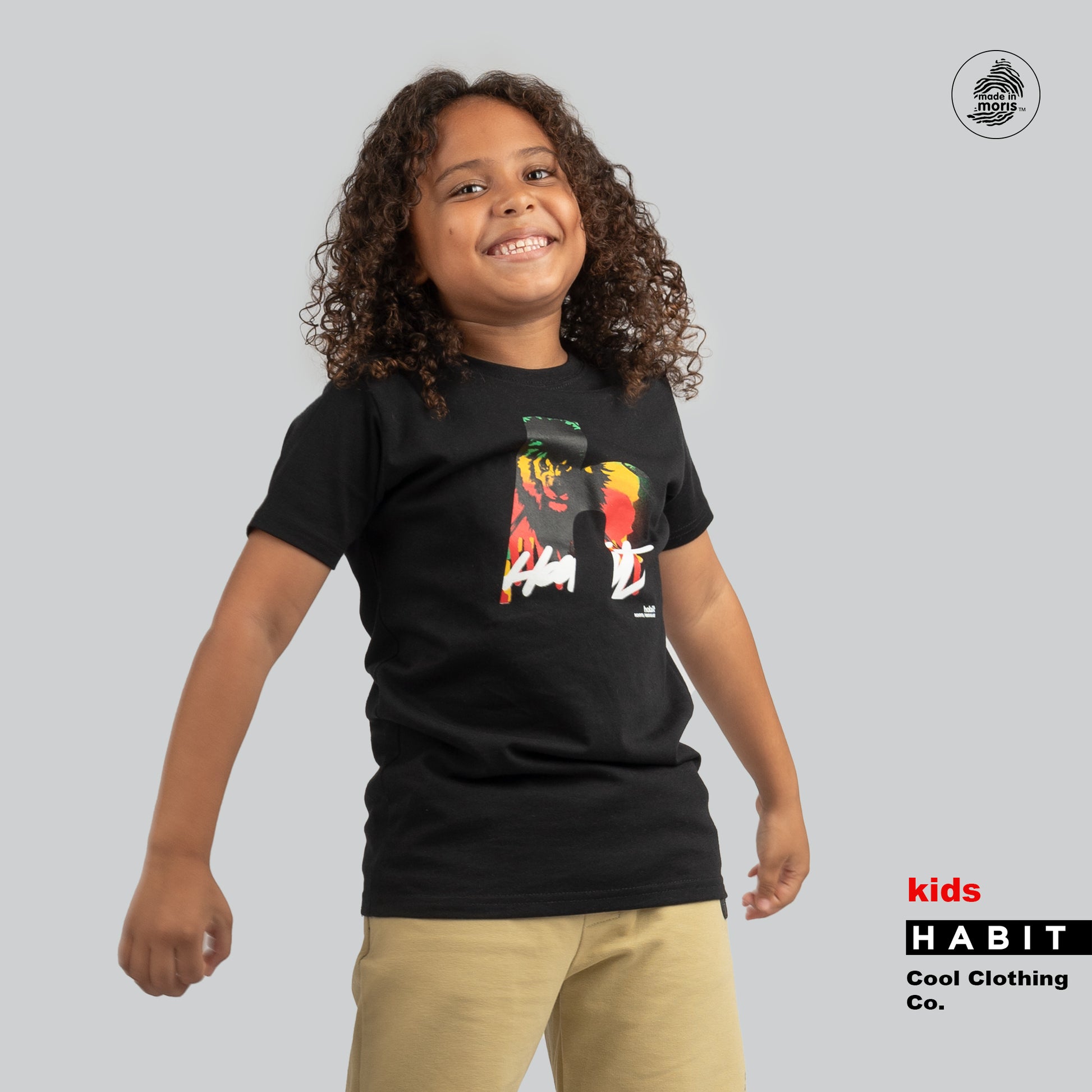 boy kid tshirt lion black