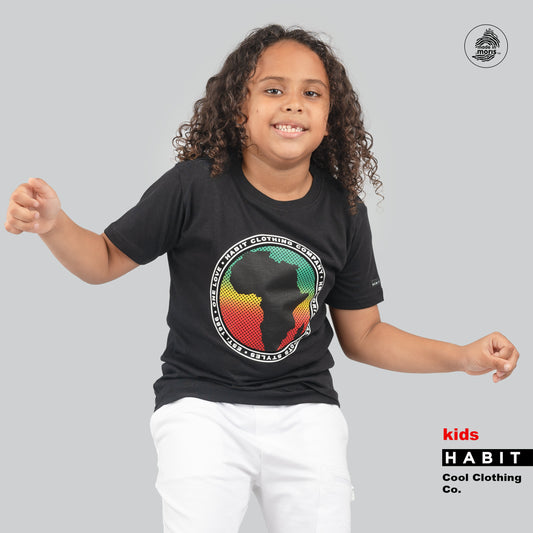 kid boy africa tshirt black