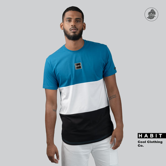 men tricolor tshirt blue