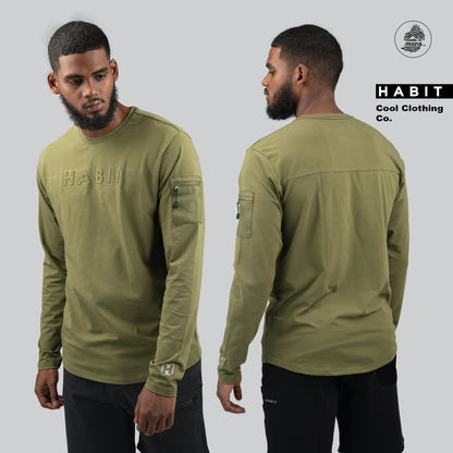 men tshirt long sleeve green