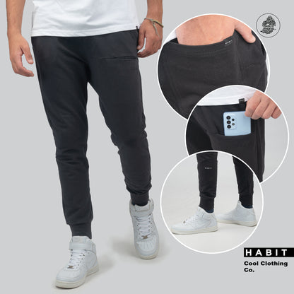 men jogging pants black