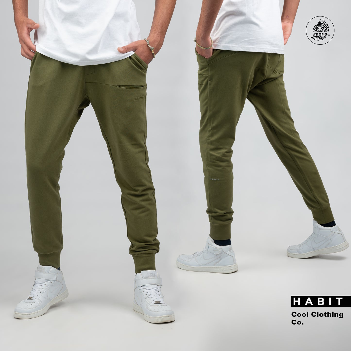 men jogging pants green