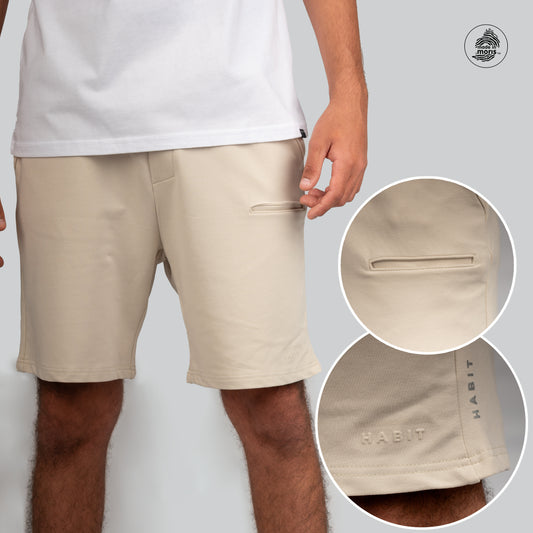 men zippy short beige