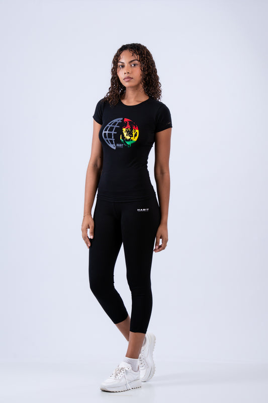 Reggae Globe Fitted T-Shirt