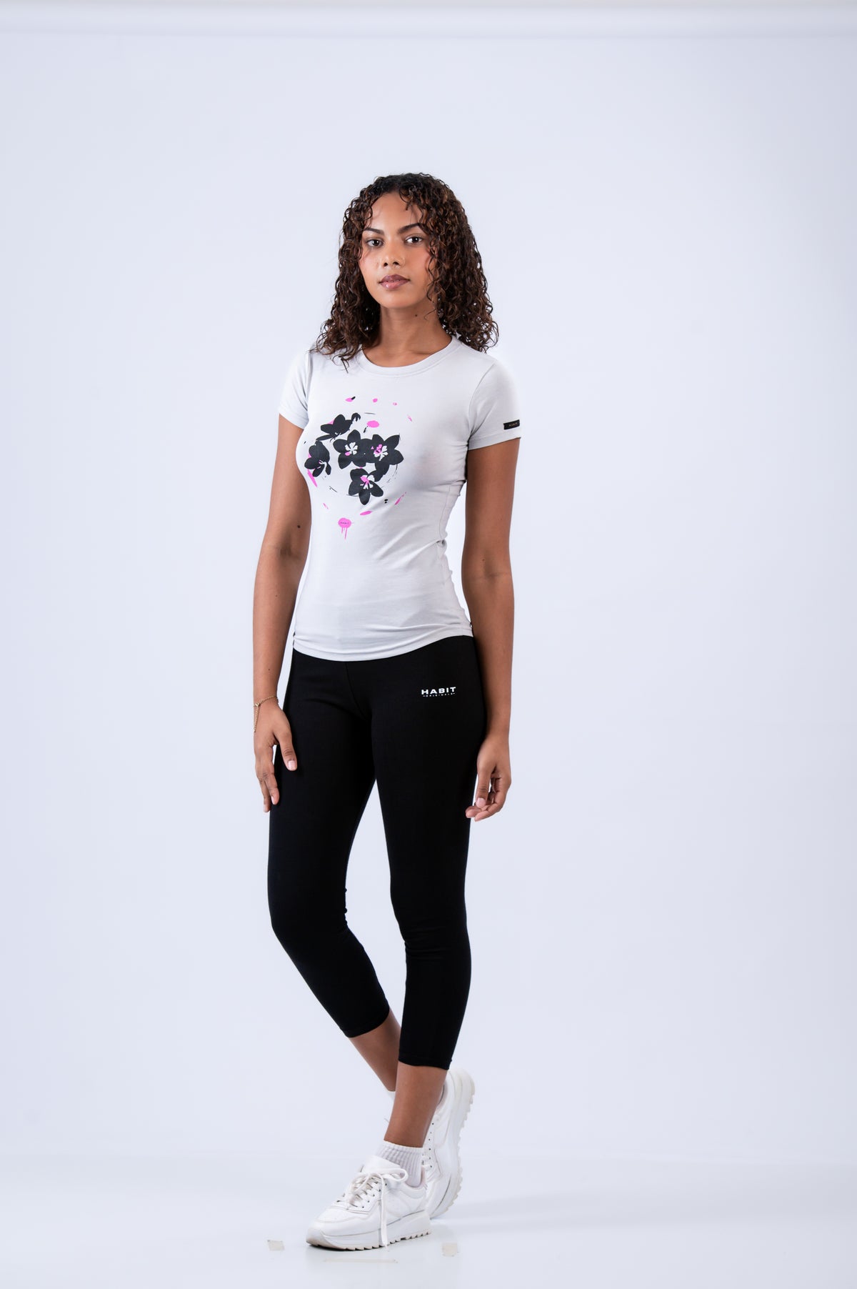 Flower Swirl Fitted T-Shirt
