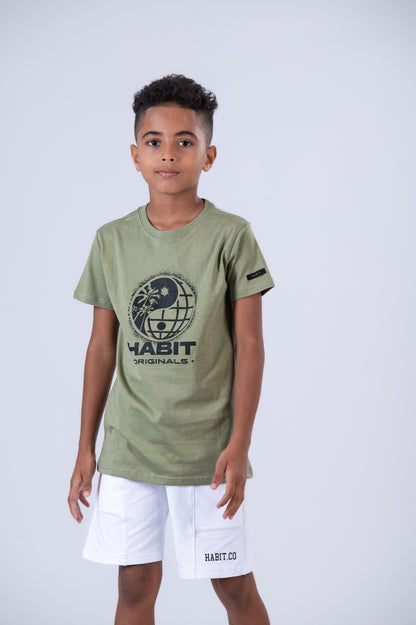 Tropical Ying Yang Basic T-Shirt