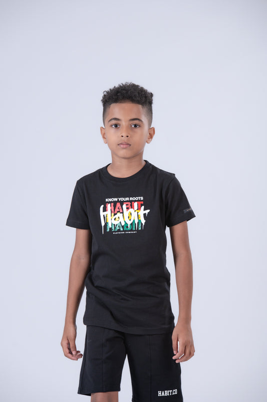 Boys Drip Roots Sun Basic T-Shirt