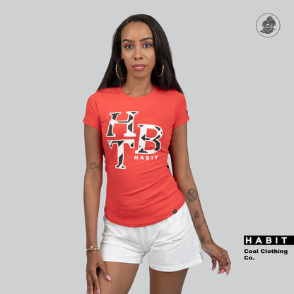 women fitted t-shirt red