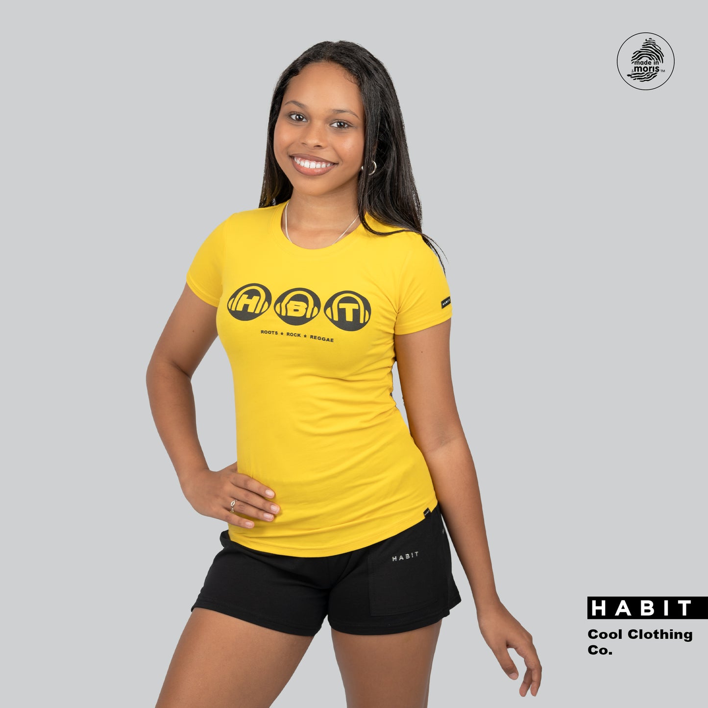 women fitted t-shirt yellow